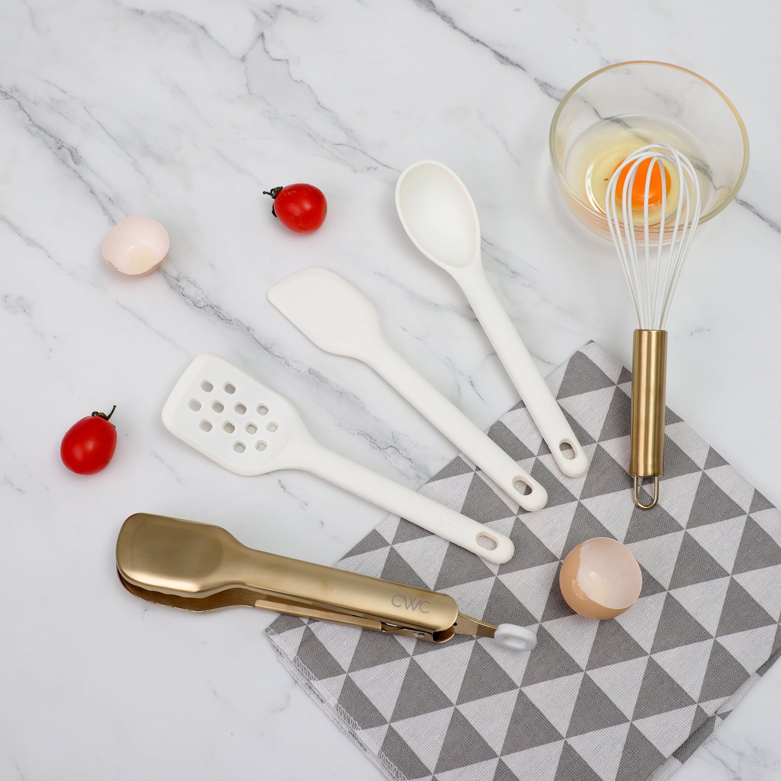 Seamless One-Piece 5-Piece Mini Silicone Utensil Set Durable & Nonstick Safe - Durable Turner & Ladle Utensil Set for Home Chefs Detail
