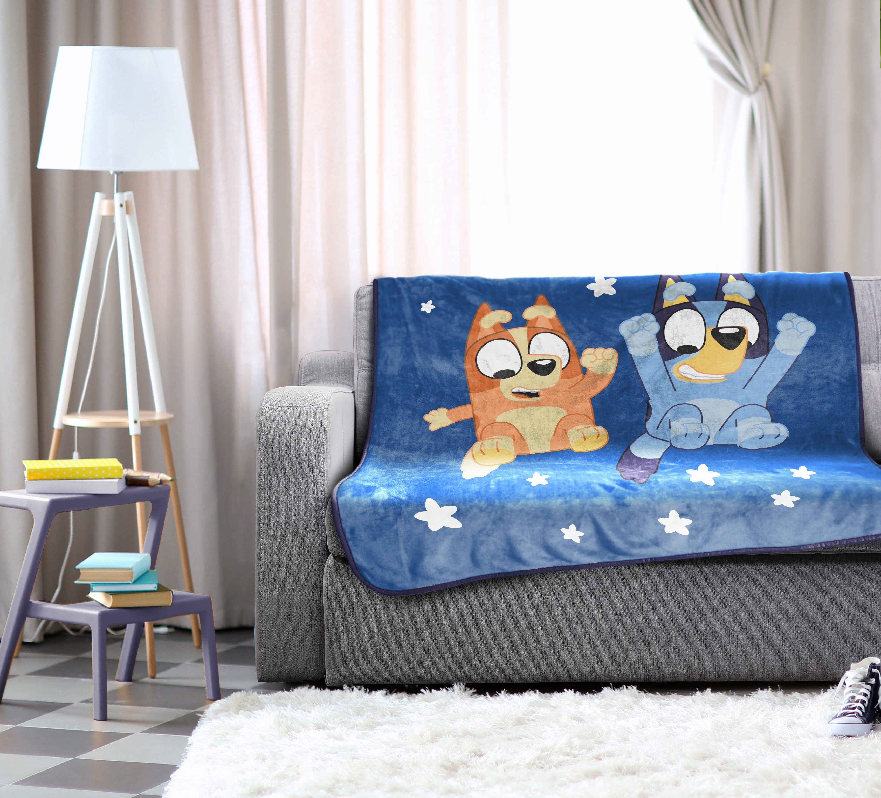 Super Soft Flannel In The Dream Kids Throw Blanket, 46 x 60, Microfiber, Blue, BBC Studios Ages 1+ - Lightweight Plush Warm Blanket for All Seasons Detail