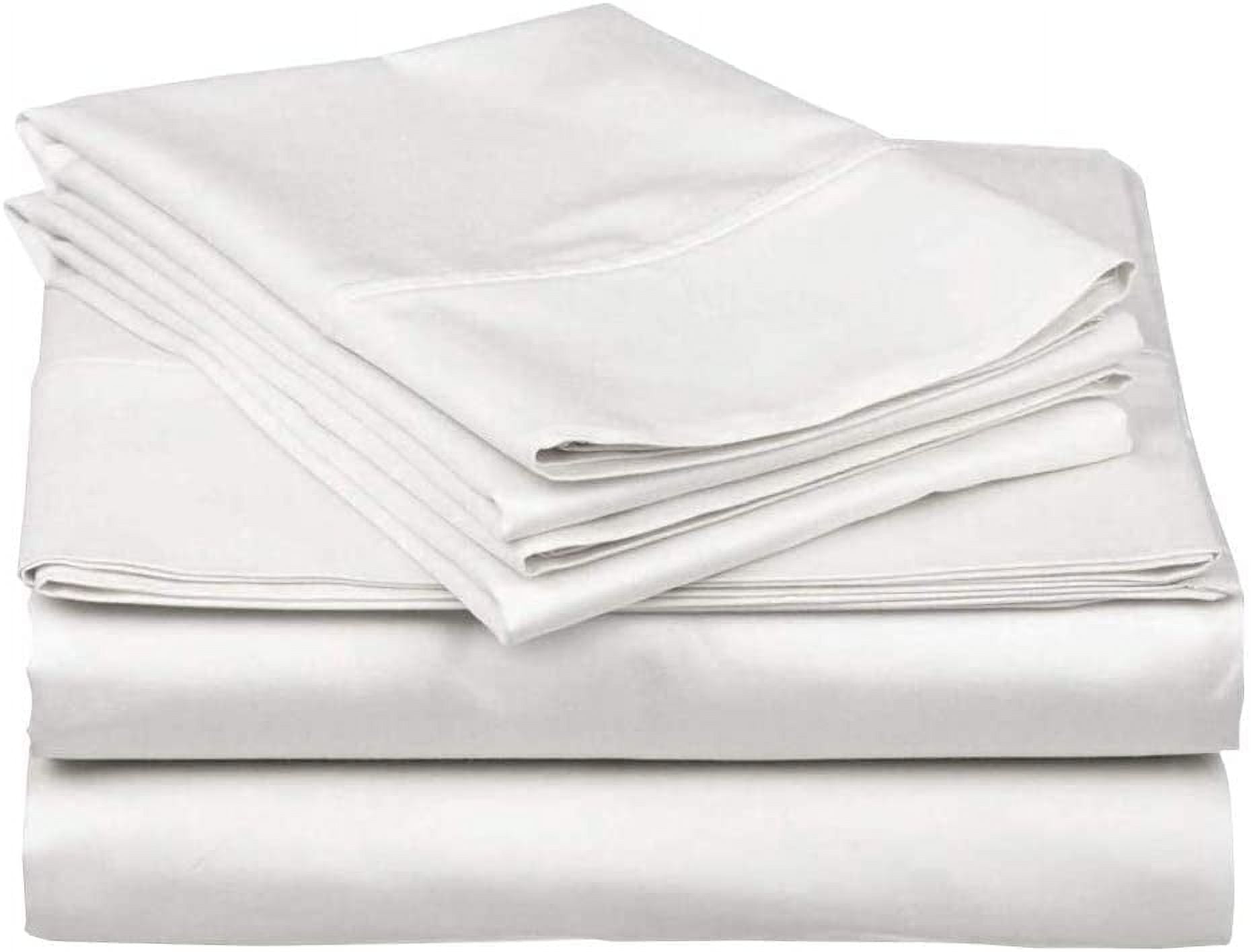 Breathable Luxury 100% Cotton Hospital Bedsheets Set - 1 Flat Sheet, 1 Fitted Sheet (10" Inch) Deep Pocket, 1 Pillowcase, Best & Comfor... - Luxury Bed Sheet Set with Deep Pockets Detail