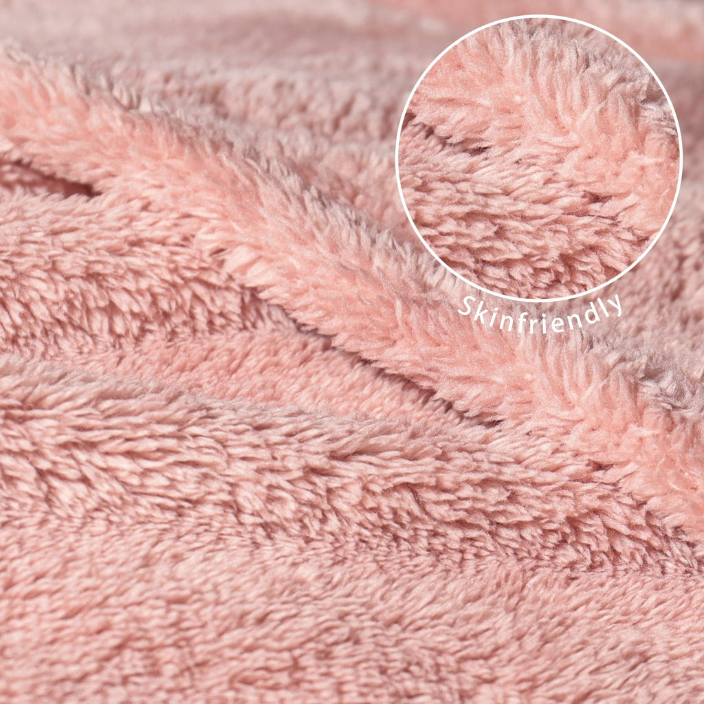 Lightweight Warm Soft Fleece Throw Blanket for Couch, Super Soft Velvet Plush Bed Blanket, 50x60 Inches, Pink - Lightweight Plush Warm Blanket for All Seasons Detail