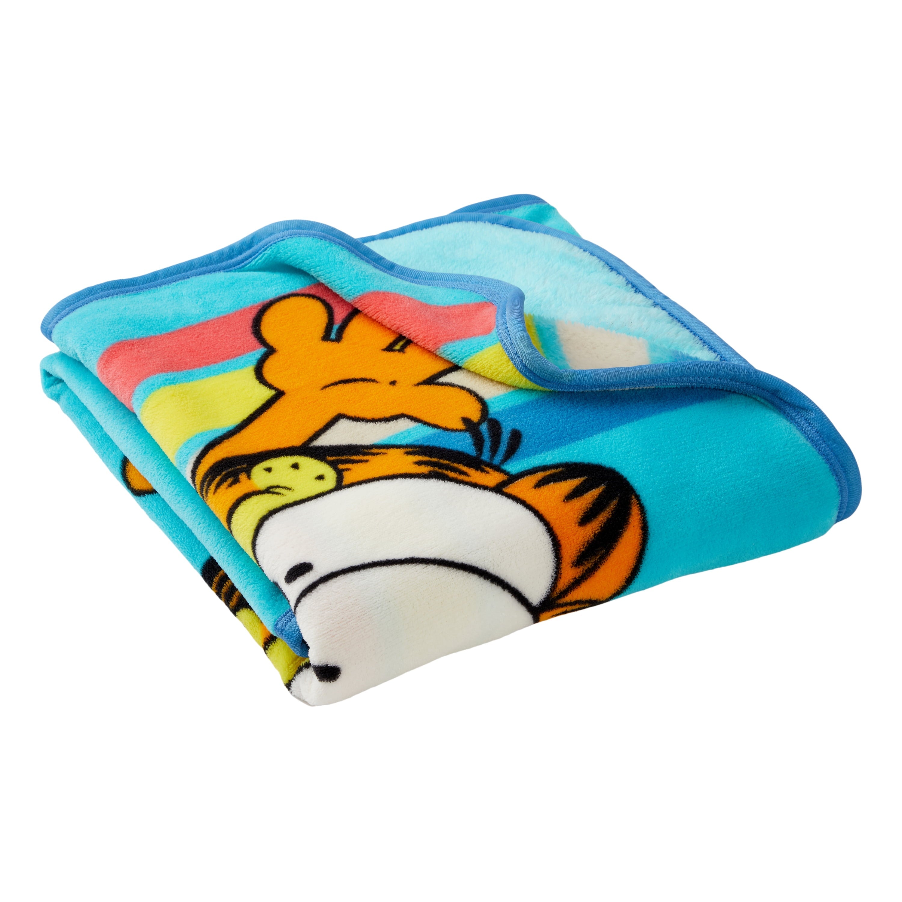 Super Soft Flannel Kids Blue Print Fleece Throw Blanket, 46 x 60 - Lightweight Plush Warm Blanket for All Seasons Detail