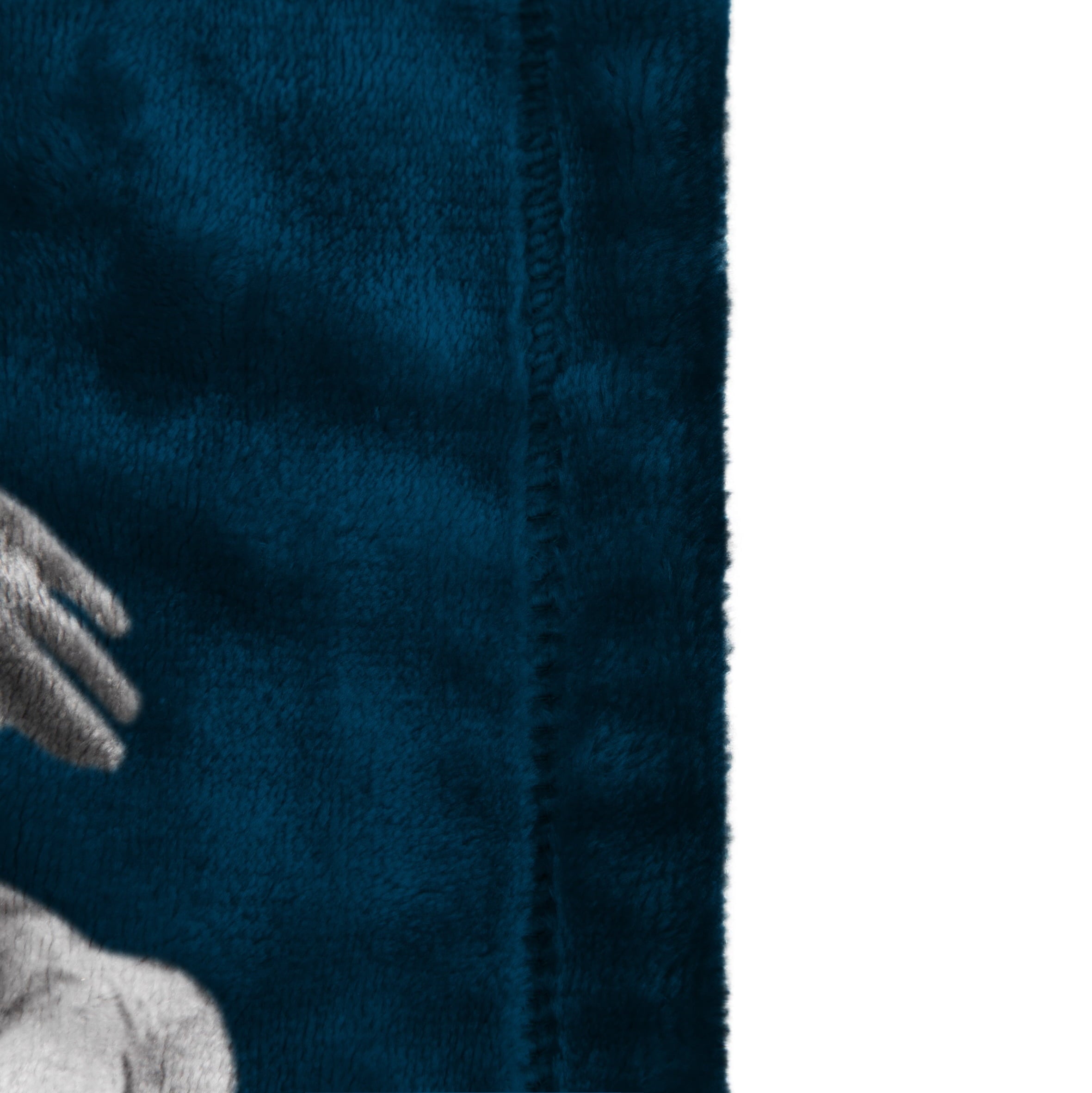 Decorative Knitted Silk Touch Kids Throw Blanket, 62" x 90", Blue, Polyester - Cozy Fleece Throw Blanket for Couch & Bed Detail
