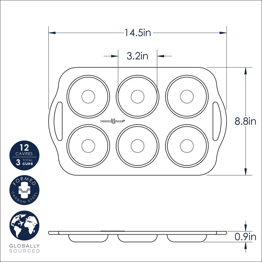 Innovative 6 Cavity Nonstick Steel Donut Pan - Premium Stainless Steel Garlic Presser & Peeler Detail