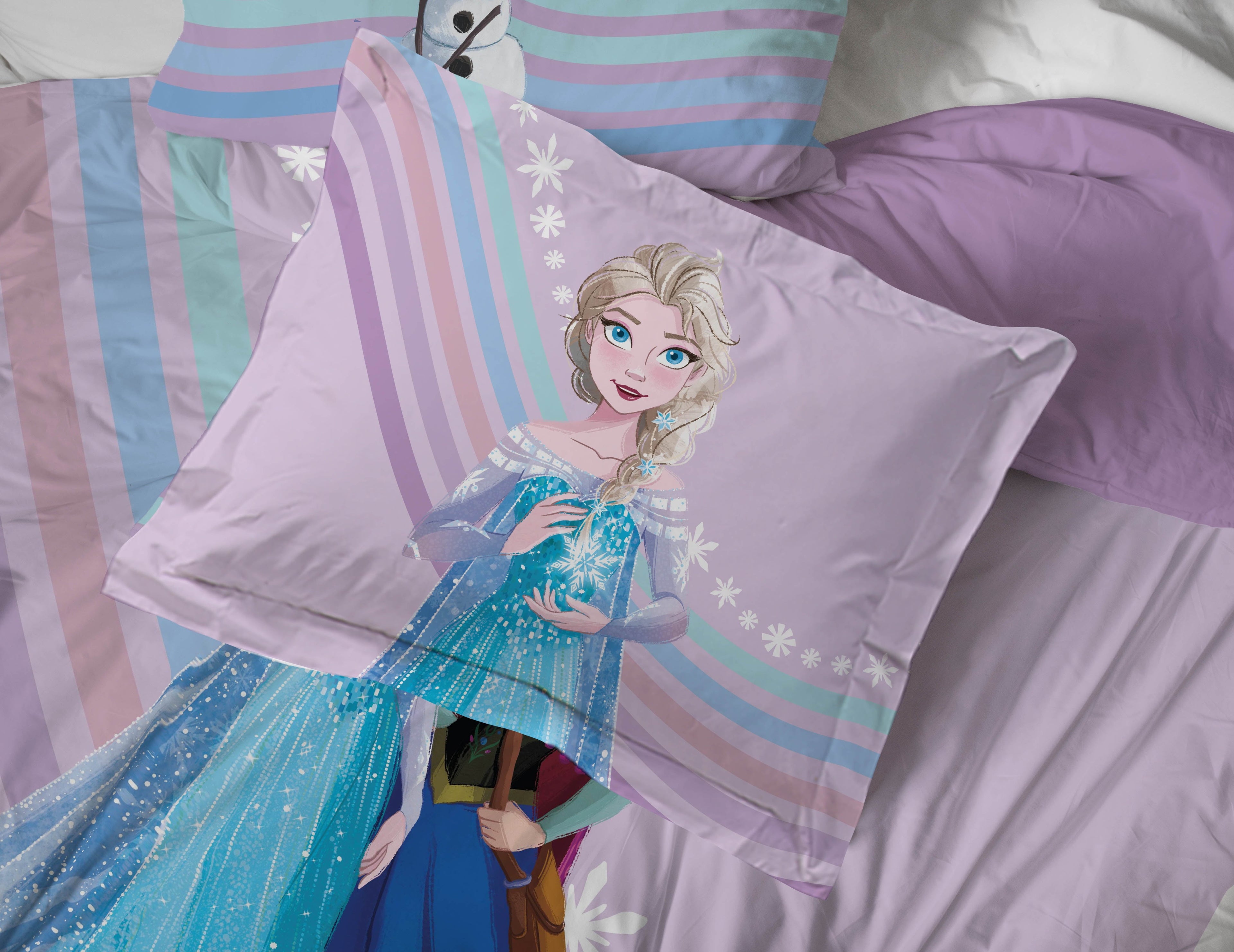 Fluffy Down Alternative The Poet Inside 5 Piece Twin Size Kids Comforter Set wth Sham - Super Soft Elsa Bed Set for Kids - All-Season Down Alternative Comforter Insert Detail