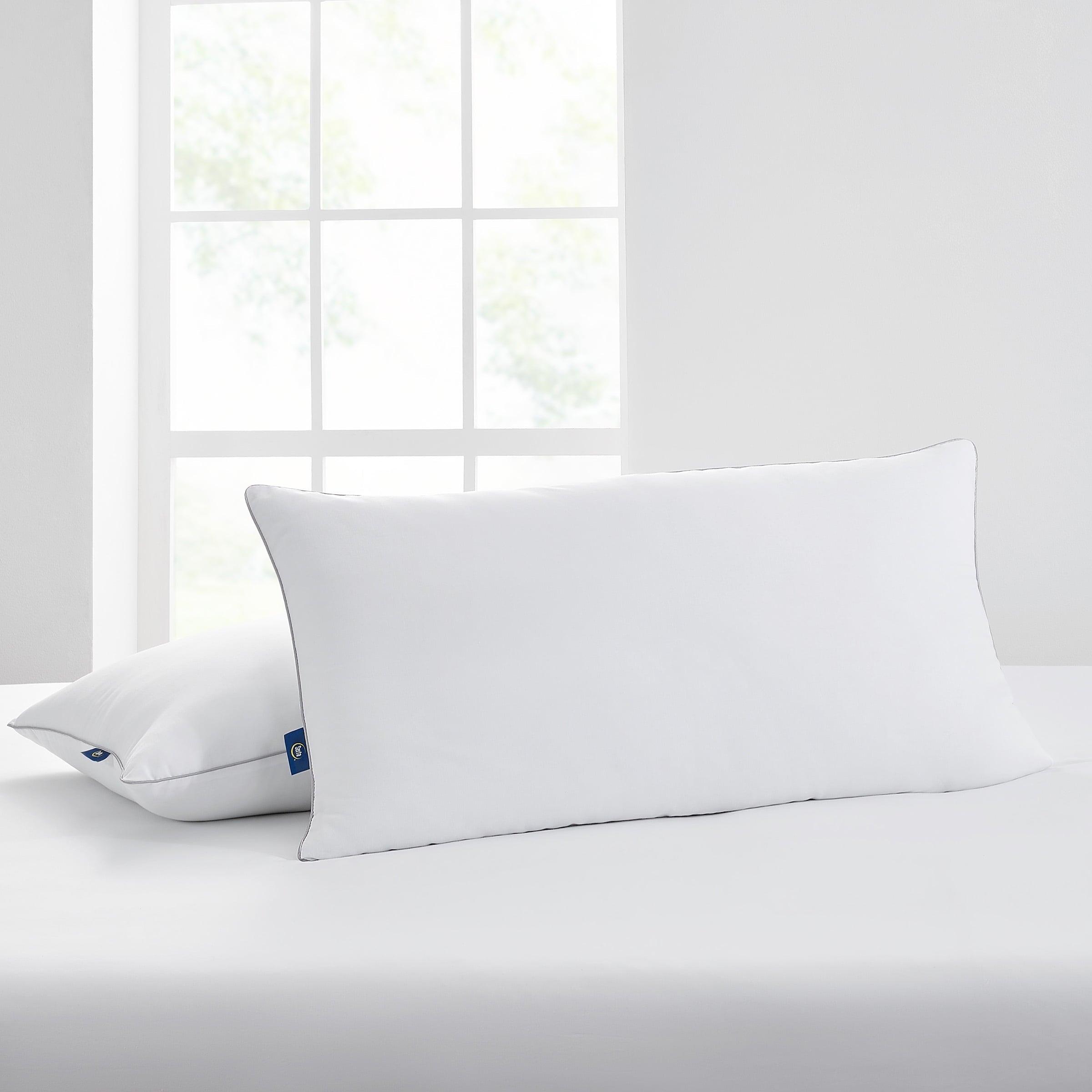 Decorative Plump Endless Comfort Bed Pillow, King, 2 Pack - Orthopedic Shredded Foam Bed Pillow Set Detail