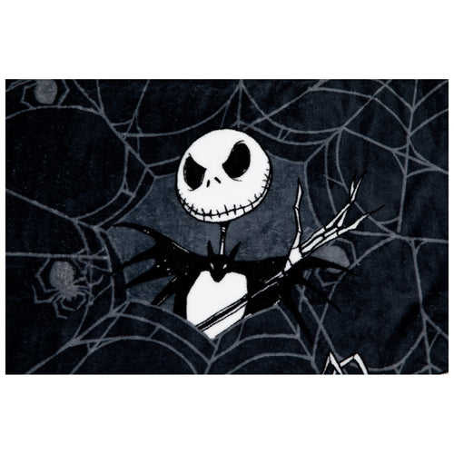 Decorative Knitted Nightmare Before Christmas Jack Skellington 62x90 Plush Throw Blanket, 100% Polyester - Super Soft Reversible Sherpa Flannel Blanket Detail