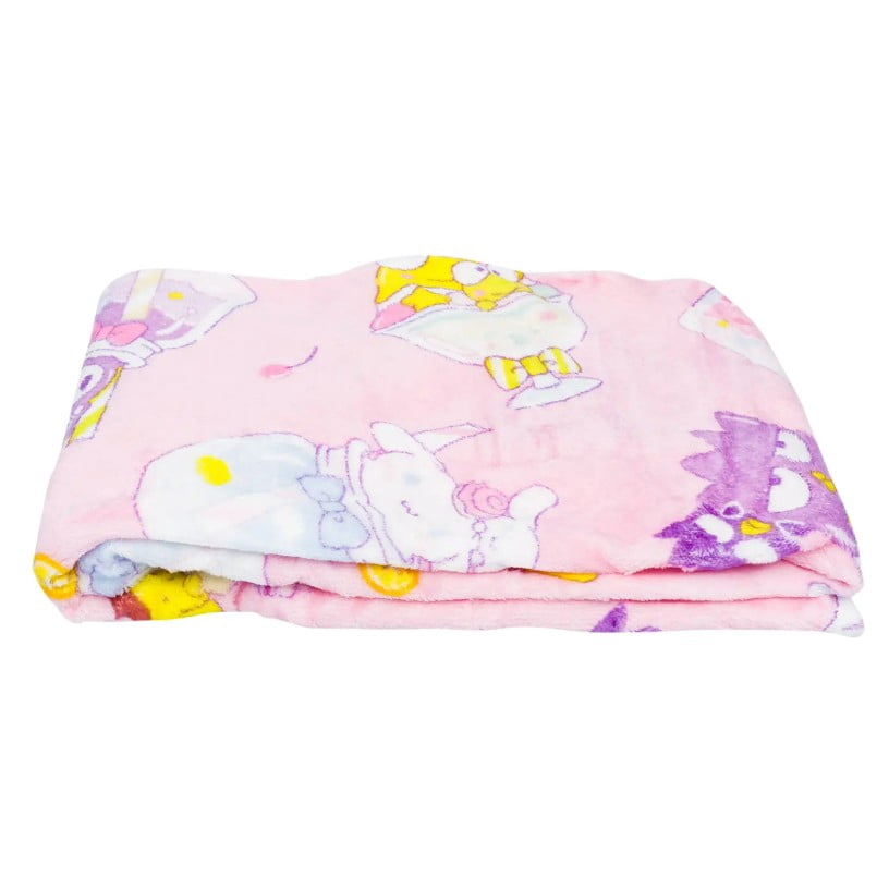 Lightweight Warm Hello Kitty Soft and Friends Silky Fleece Throw 40"x50" Kids Blanket "Cool Treat" - Lightweight Plush Warm Blanket for All Seasons Detail