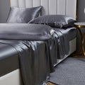 Breathable Luxury Luxury 5-Piece Satin Sheets Twin Silk Sheets Bed Sheet Set Ultra-Silky & Skin-Friendly Deep Pocket Bed Flat Fitted Sheet - Cooling Hotel Quality Bedding Sheets and Pillowcases - Default Title