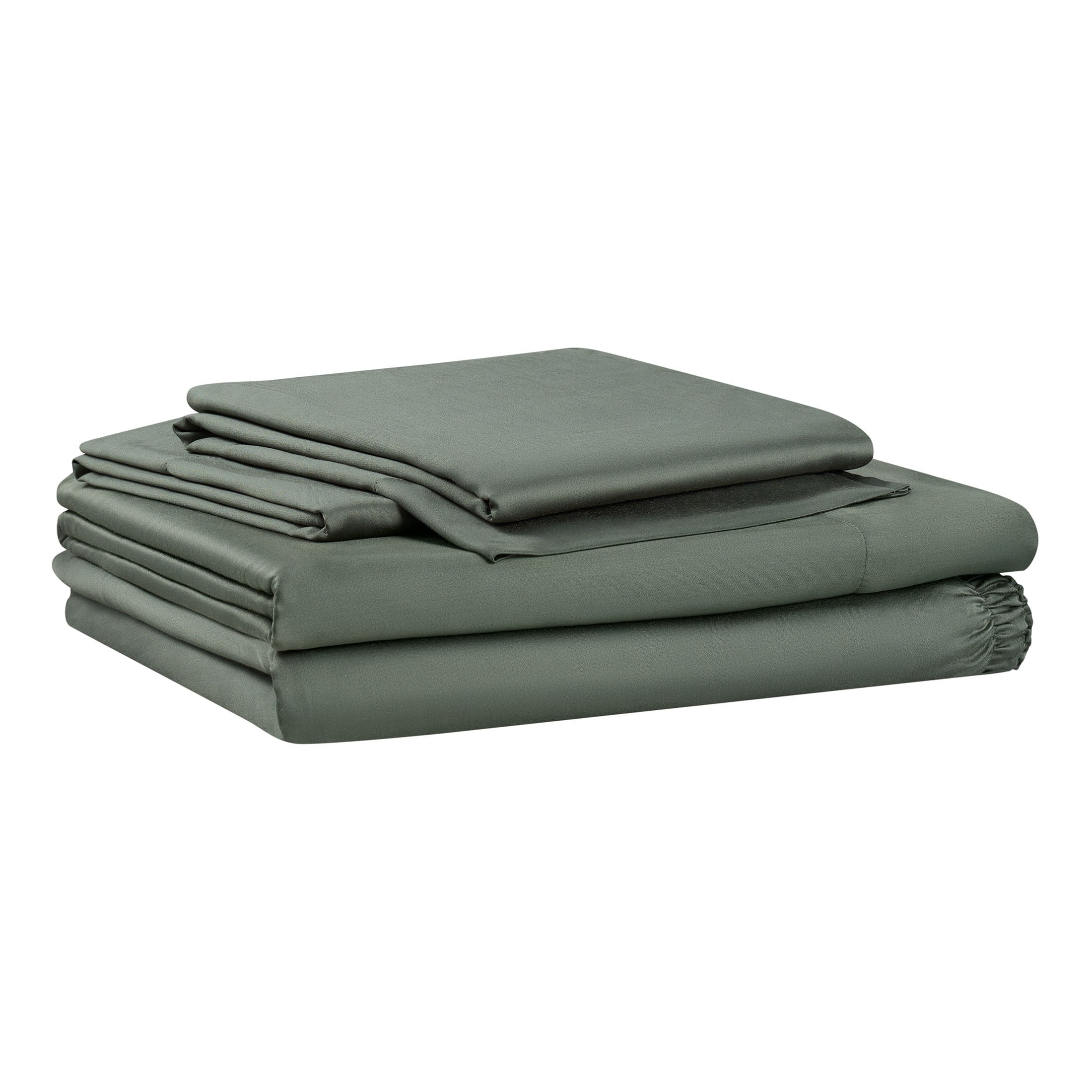 Breathable Luxury 4-Piece & Silky Serenity 100% Bed Sheets Set, Flagstone, Queen - Cooling Hotel Quality Bedding Sheets and Pillowcases - Default Title