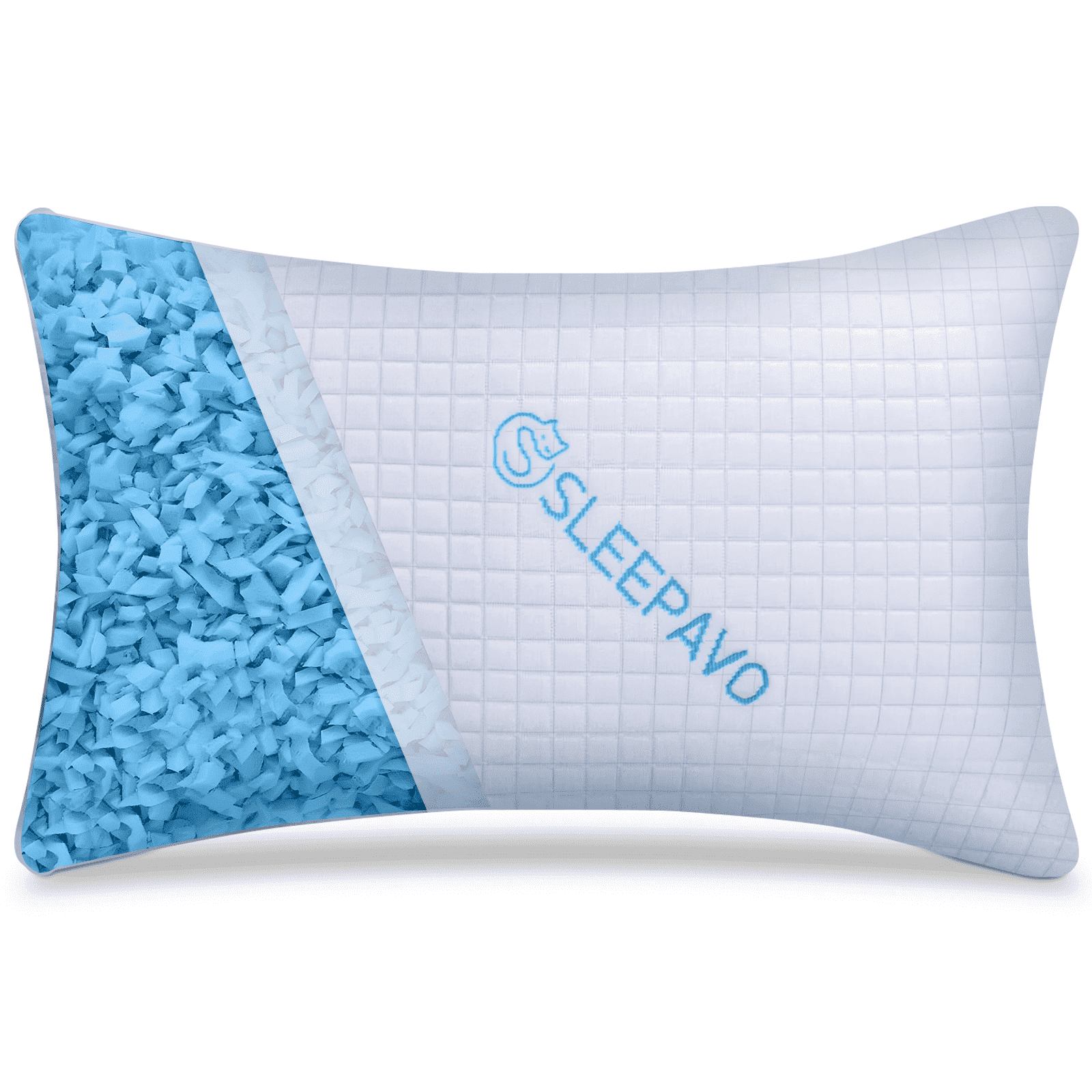 Orthopedic Support Adjustable Shredded Memory Foam Pillow Queen Size - Soft or Firm Rayon Derived for Side Sleepers, Stomach & Back - Co... - Hotel Quality Plush Sleeping Pillows - Default Title