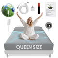 Premium Egyptian Cotton Grounding Sheets Queen Size 90% Organic Cotton + 10% Pure Silver Fitted Bed Sheet Gray Fiber Grounding Sheet Earth Ce... - Breathable Egyptian Cotton Flat & Fitted Sheets - Default Title