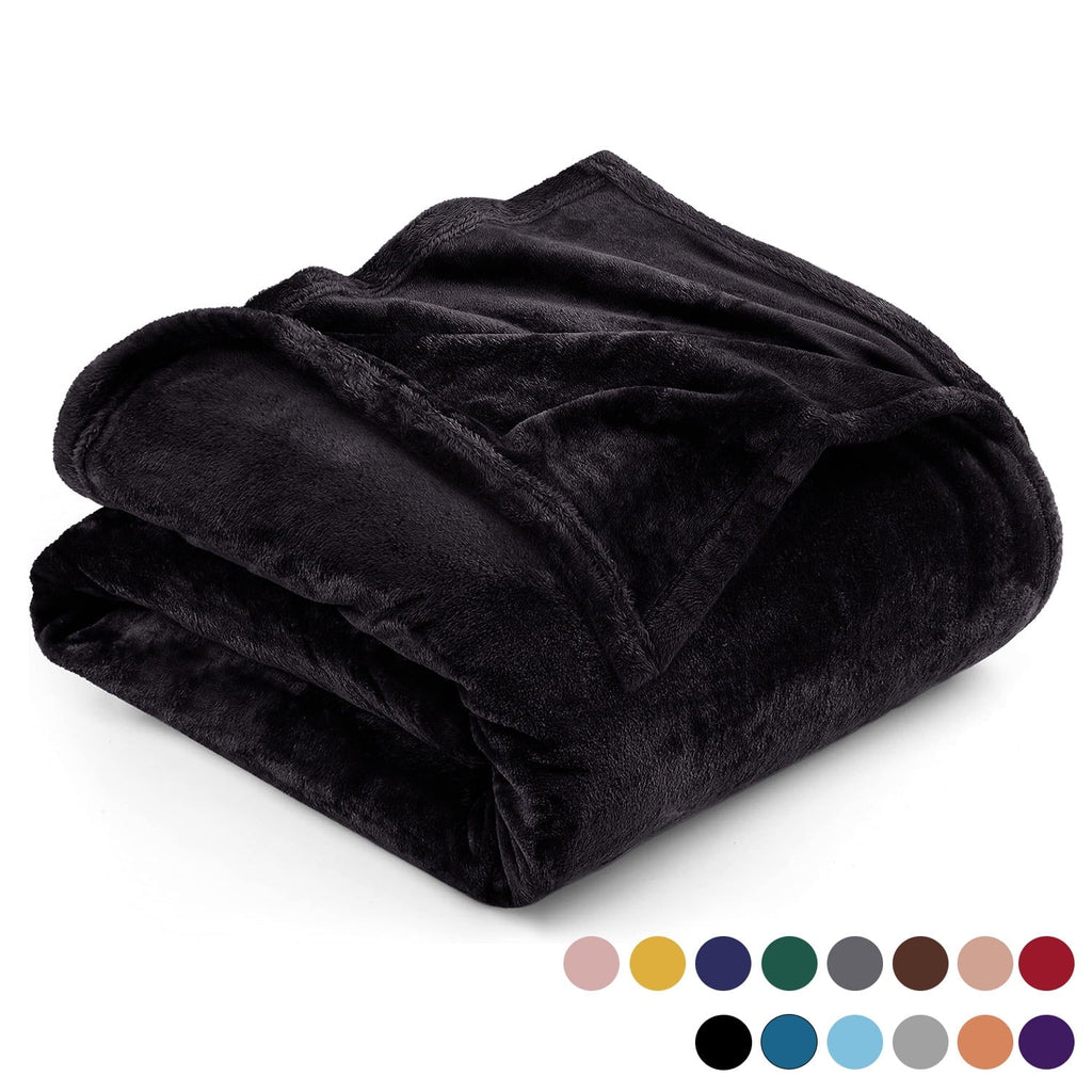 Lightweight Warm Microplush Fleece Blanket Cozy for Bed and Throw Cozy for Bed and Throw 310 GSM Soft Microfiber Lightweight Warm Fluf... - Luxury Knitted Decorative Throw Blanket with Fringes - Default Title