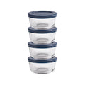 Deliciously Squishy Glass Food Storage Containers with Lids, 1 Cup Round, Set of 4 - Deliciously Soft Cupcake Sensory Glob - Default Title
