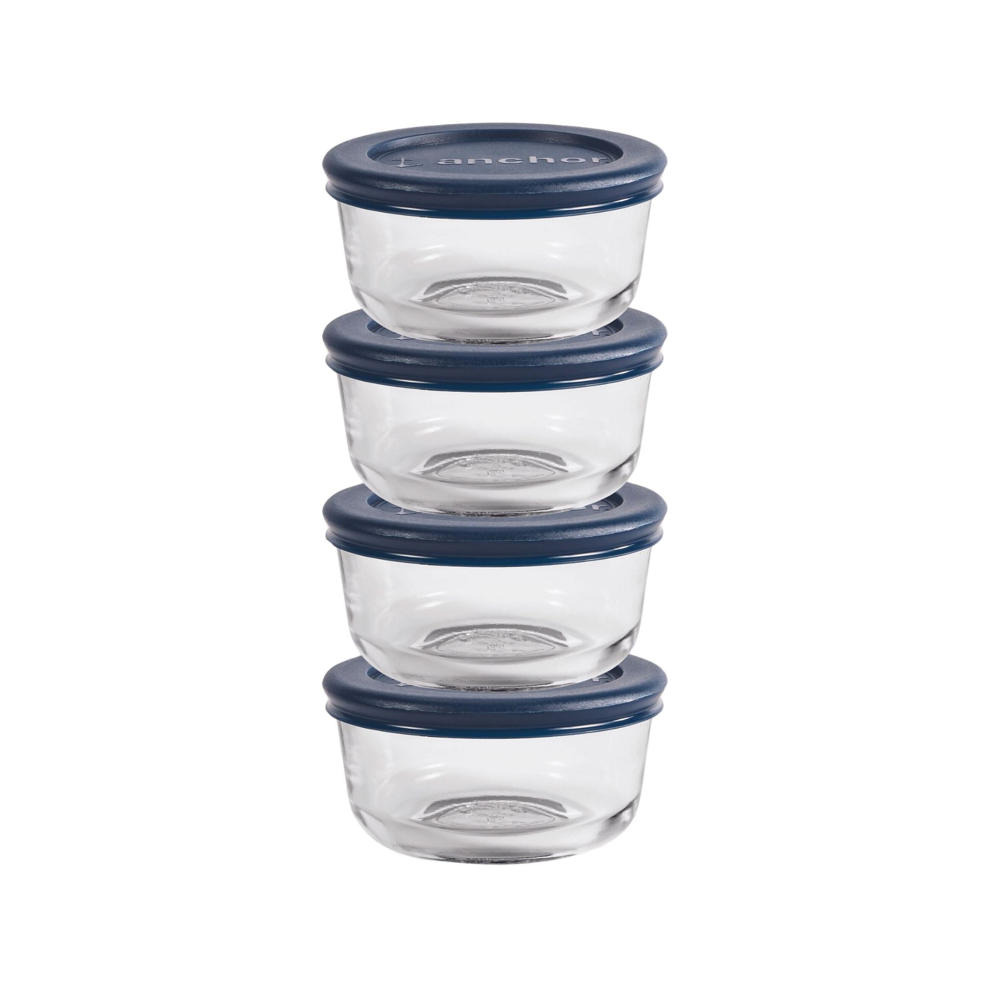 Deliciously Squishy Glass Food Storage Containers with Lids, 1 Cup Round, Set of 4 - Deliciously Soft Cupcake Sensory Glob - Default Title