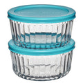 Deliciously Squishy Glass Food Storage Container with Lids, 4 Cup Round, Set of 2 - Squishy Dohnut Sweet Treat Shaped Stress Toy - Default Title