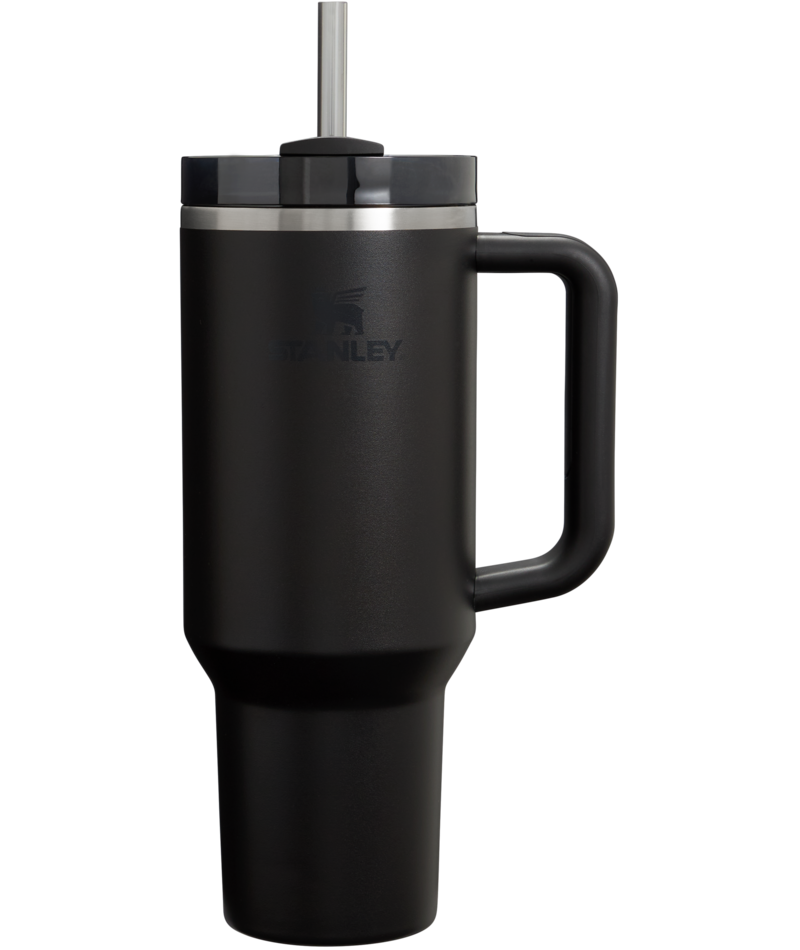 Car-Cup Friendly The Quencher H2.0 Flowstate Tumbler  | Stanley Create D332L - Premium Stainless Steel Straw Cup for All-Day Hydration - Black 2.0