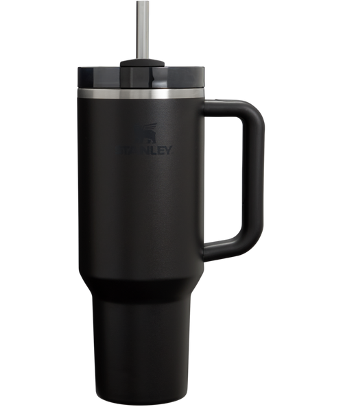 Car-Cup Friendly The Quencher H2.0 Flowstate Tumbler  | Stanley Create D332L - Premium Stainless Steel Straw Cup for All-Day Hydration - Black 2.0
