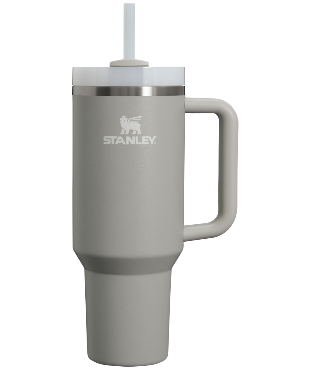 Car-Cup Friendly The Quencher H2.0 Flowstate Tumbler  | Stanley Create D332L - Premium Stainless Steel Straw Cup for All-Day Hydration - Ash