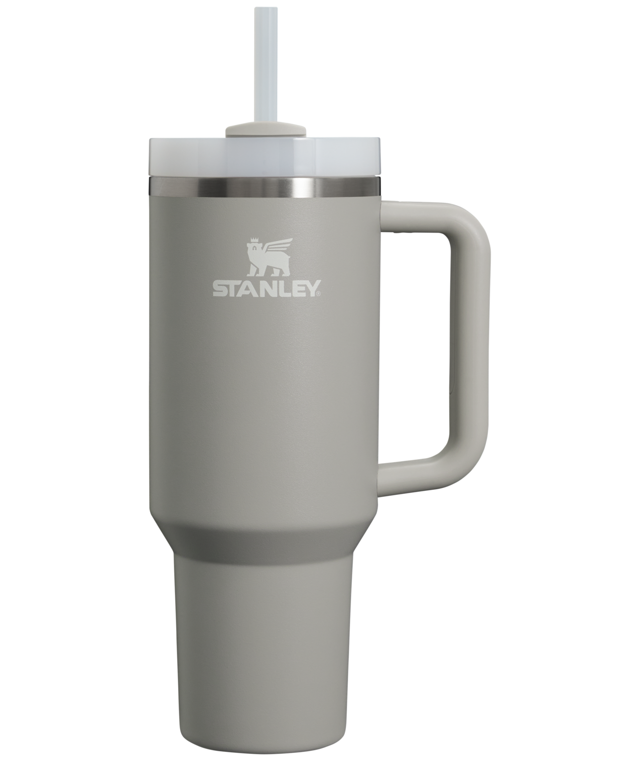 Car-Cup Friendly The Quencher H2.0 Flowstate Tumbler  | Stanley Create D332L - Premium Stainless Steel Straw Cup for All-Day Hydration - Ash
