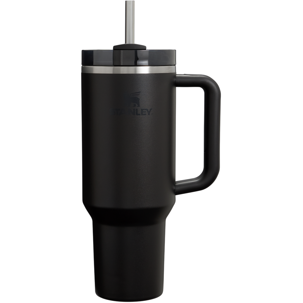 Car-Cup Friendly The Quencher H2.0 Flowstate Tumbler D050X - Double-Wall Vacuum Insulated Travel Tumbler with Straw - Black 2.0