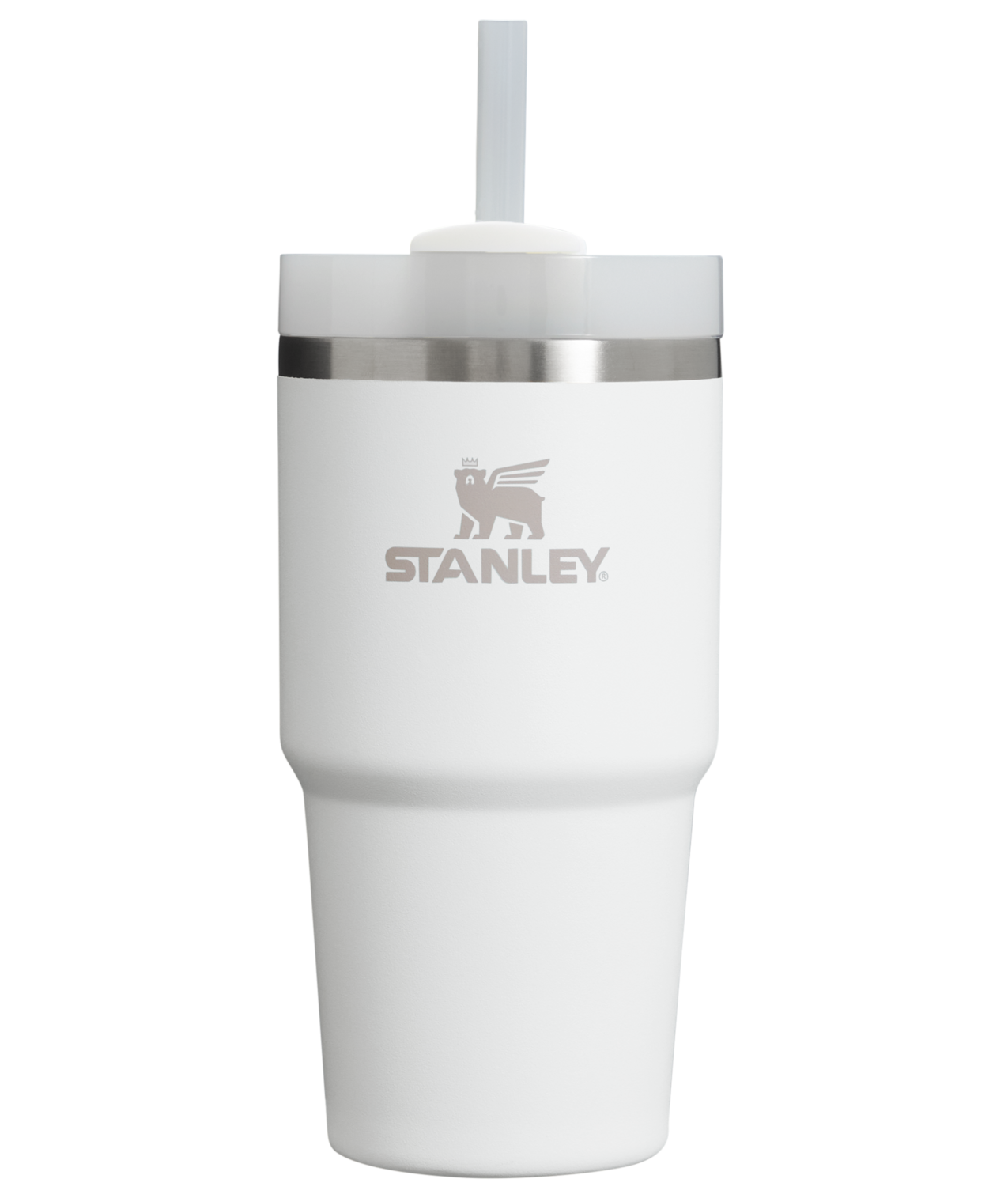 Insulated Travel The Quencher H2.0 Flowstate Tumbler  | Stanley Create D329E - Premium Stainless Steel Straw Cup for All-Day Hydration - Frost