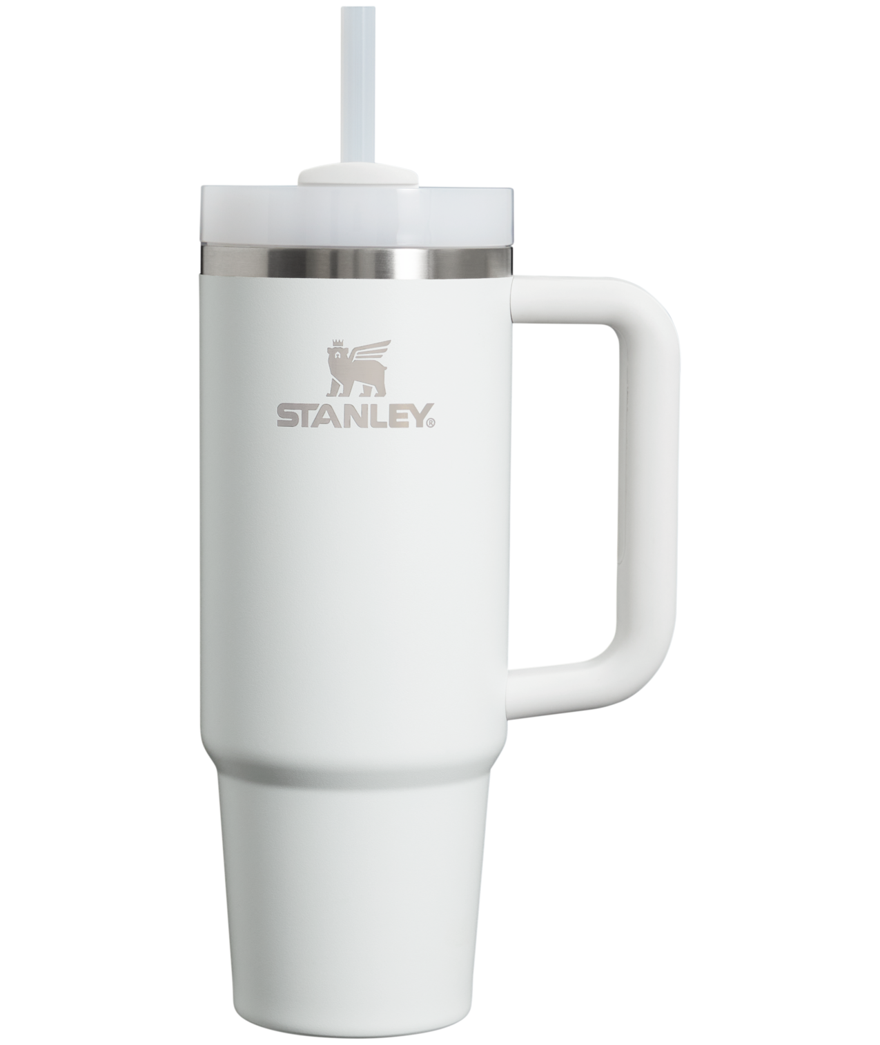 Double-Wall Vacuum The Quencher H2.0 Flowstate Tumbler | Stanley Create D331C - FlowState 3-Position Lid Insulated Travel Mug - Frost