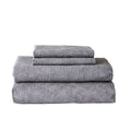 Premium Egyptian Cotton 300 Thread Count 4-Piece Cotton Percale Ziggy Geo Print Grey Flannel Bed Sheet Set, Full - Luxury Bed Sheet Set with Deep Pockets - Default Title