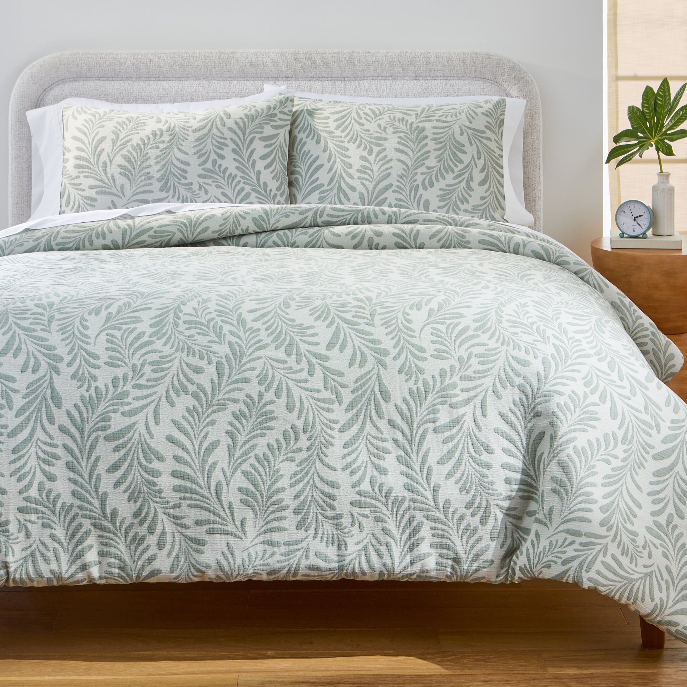 All-Season Botanical 3-Piece Comforter Set, Green, Full Queen, All Ages - Cloud-Like Soft Lightweight Bed Comforter - Default Title