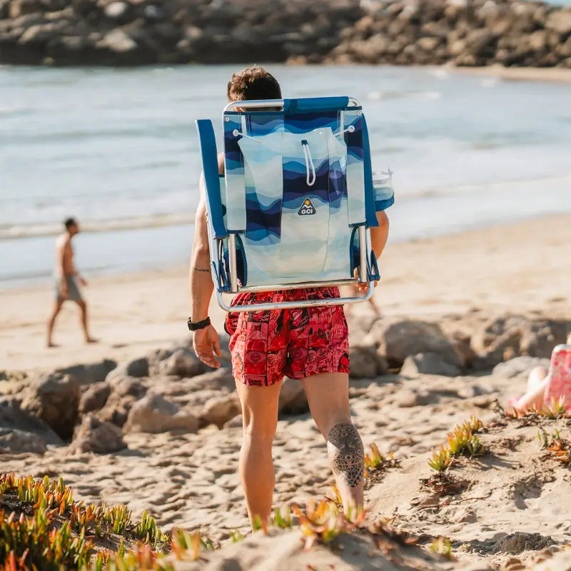 Rust-Resistant Aluminum Backpack Beach Chair - Choice 709 - Rust-Resistant Aluminum Sand-Friendly Lounge Chair Detail