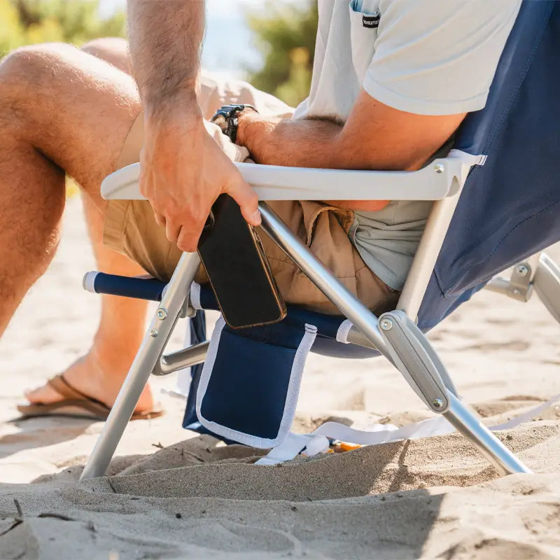 Rust-Resistant Aluminum Backpack Beach Chair - Choice 709 - Rust-Resistant Aluminum Sand-Friendly Lounge Chair Detail