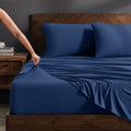 Premium Egyptian Cotton Cooling Performance Jersey Knit Stretch Sheet Set, Moisture-Wicking & Breathable, 4-Way Stretch Bed Sheets, Envelope ... - Luxury Bed Sheet Set with Deep Pockets - Default Title