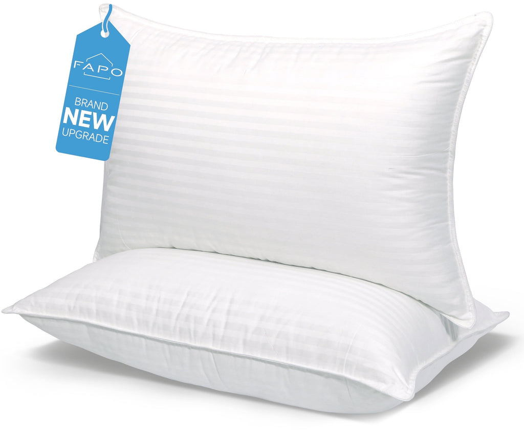 Fluffy Shredded Bed Pillows 2-Pack Queen Size Luxury Hotel Pillow for Side and Back Sleeper Pillows for Bed with Cooling Cover - Decorative Throw Pillow Cushion for Sofa & Bed - Default Title