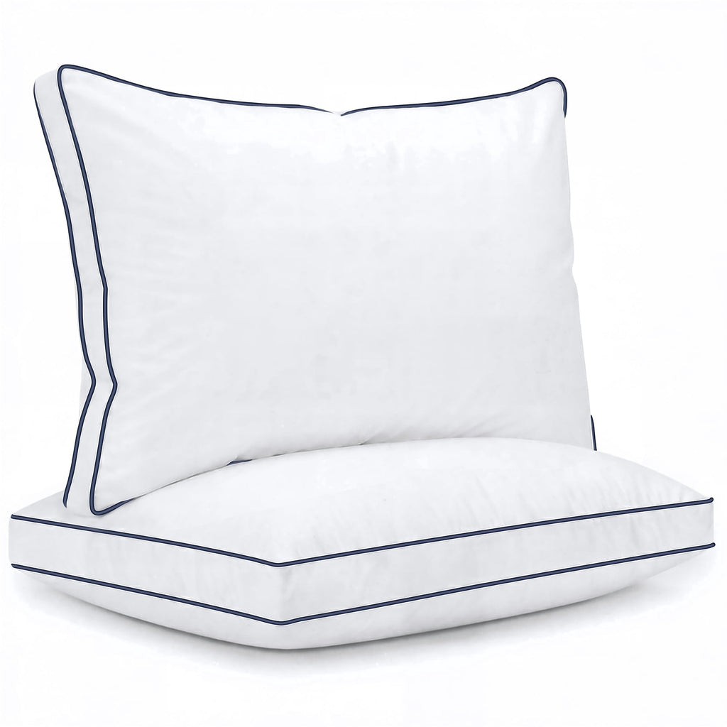 Orthopedic Support for Queen Size 2 Pack, Duck Feather and Shredded Memory Foam Soft Luxury Hotel Collection - Orthopedic Shredded Foam Bed Pillow Set - Default Title
