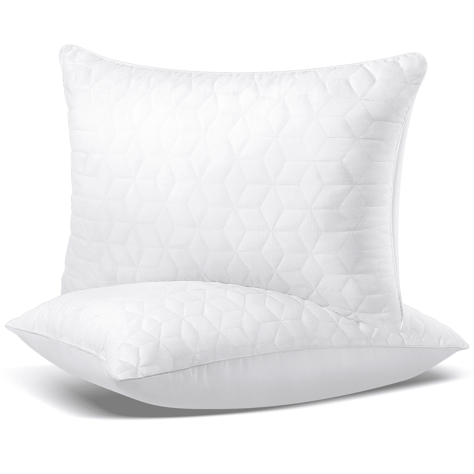Fluffy Shredded Bed Pillows Queen Size Set of 2, Hotel Gusseted Pillows for Sleeping, Alternative to Down Pillows, Soft Supportive & ... - Decorative Throw Pillow Cushion for Sofa & Bed - Default Title