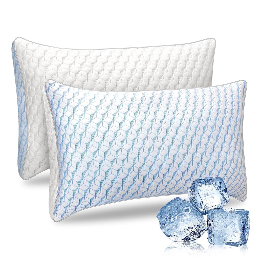 Fluffy Shredded Bed Pillows, Pillows for Bed Queen Size 2 Pack, Premium Down Alternative Luxury Hotel Pillows Set of 2, Cooling Pillo... - Hotel Quality Plush Sleeping Pillows - Default Title