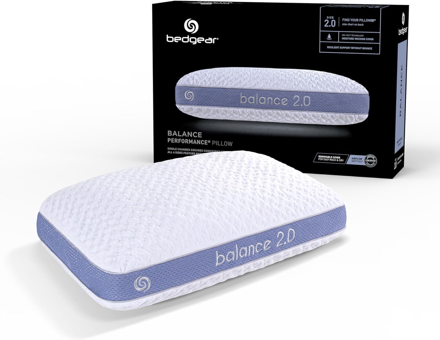 Hotel Collection Performance Pillow – 2.0 - Moisture Wicking Bed Pillow for All Sleep Positions - Medium Firmness Bed Pillow -... - Decorative Throw Pillow Cushion for Sofa & Bed - Default Title