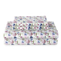 Wrinkle-Resistant 4-Piece 300 Thread Count Bashful Blooms Cool Cotton Sateen Bed Sheet Set, Queen - Cooling Hotel Quality Bedding Sheets and Pillowcases - Default Title