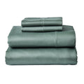 Cooling Sateen 4-Piece 300 Thread Count Green Ash Cotton Sateen Bed Sheet Set, Cali King - Luxury Bed Sheet Set with Deep Pockets - Default Title