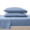 Ultra-Soft Cool & Crisp 3-Piece 300 Thread Count Blue Water Cotton Percale Sheet Set, Twin - Luxury Bed Sheet Set with Deep Pockets - Default Title