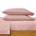 Premium Egyptian Cotton 300 Thread Count Cotton Percale 3-Piece Antique Blush Bed Sheet Set, Twin - Luxury Bed Sheet Set with Deep Pockets - Default Title