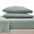 Ultra-Soft Cool & Crisp 4-Piece 300 Thread Count Green River Cotton Percale Sheet Set, Queen - Breathable Egyptian Cotton Flat & Fitted Sheets - Default Title