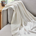 Reversible Sherpa Chunky Knit Papyrus Throw, Cotton-Blend, 50"x60", 2.3 lb, All Ages - Cozy Fleece Throw Blanket for Couch & Bed - Default Title
