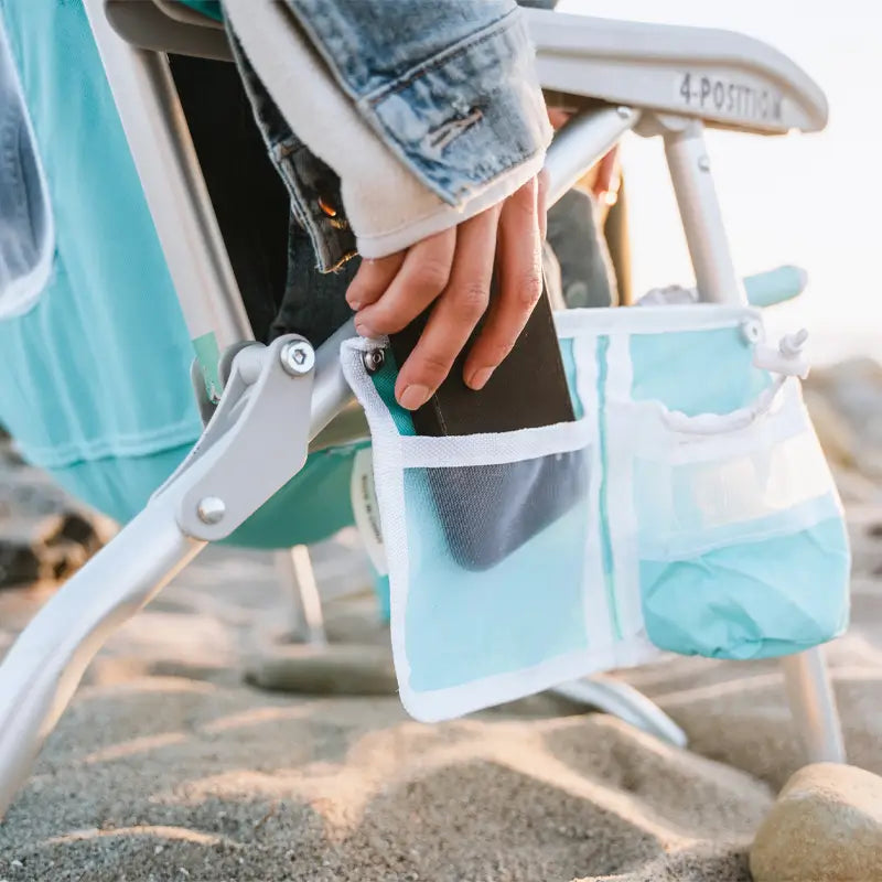 Sand-Friendly Bi-Fold Beach Chair - Choice 601 - Multi-Position Outdoor Beach Chair with Pillow Detail