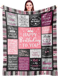 Super Soft Flannel Birthday Gifts for Women Girls Throw Blanket, Happy Birthday Decorations for Women, Gifts for Women Birthday Unique, ... - Lightweight Plush Warm Blanket for All Seasons - Default Title