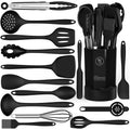 Durable Steel Silicone Cooking Utensils Set - 446°F Heat Resistant Kitchen Utensils,Turner Tongs,Spatula,Spoon,Brush,Whisk,Ki... - Professional Kitchen Tool for Culinary Enthusiasts - Default Title