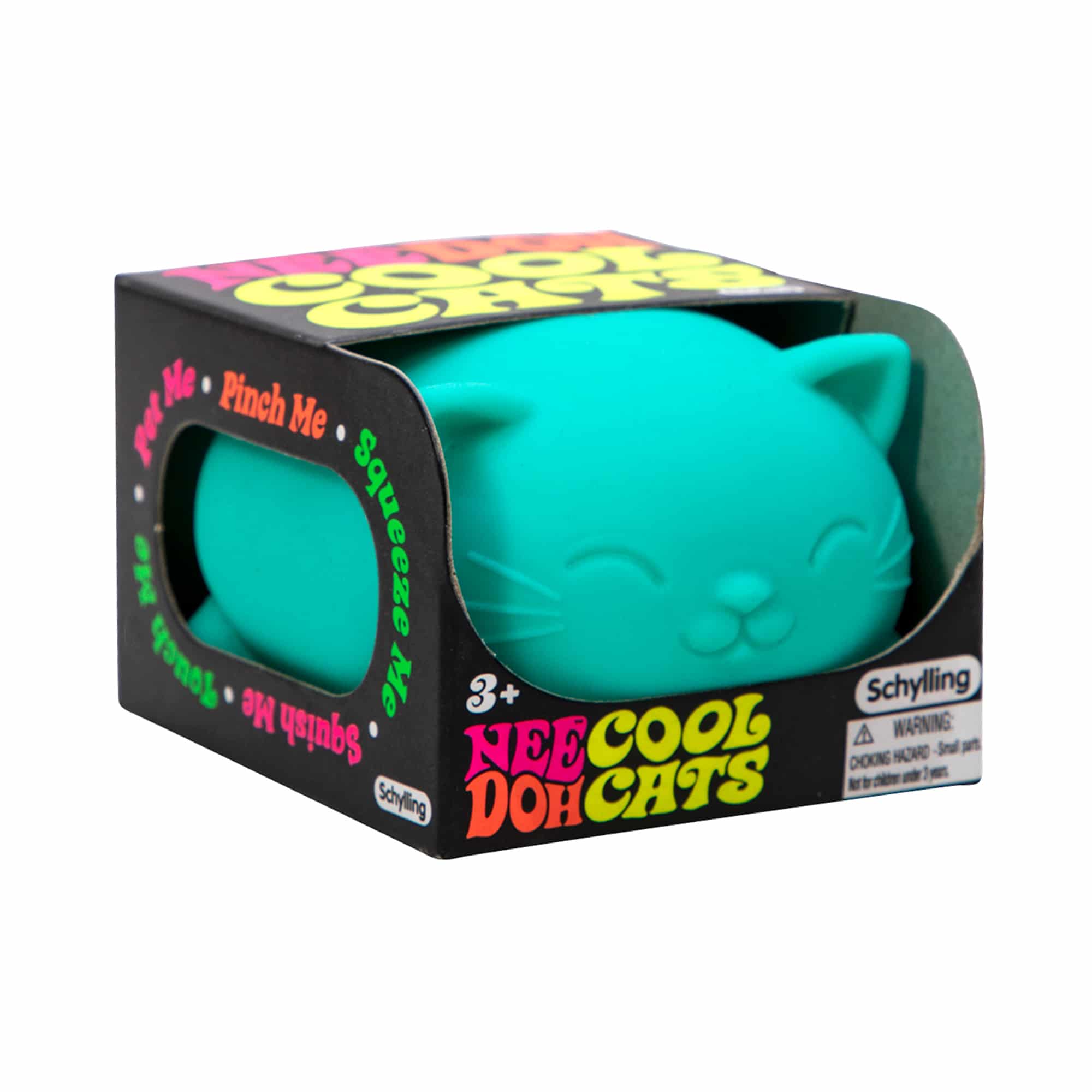 Purrfectly Squishy Cool Cats NeeDoh | Select Morning Crest - Dino Character Malt-Gel Filled Sensory Glob Detail