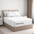 Premium Egyptian Cotton 6-Piece Extra Deep Pocket Sheet Set With Extra Matching Pillowcases - King Size Bed Sheets Fits 18"-24" Ma... - Breathable Egyptian Cotton Flat & Fitted Sheets - Default Title