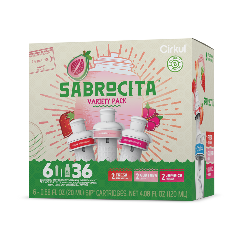 Sugar-Free Sabrocita 6-Pack Variety Pack E8JI - Sugar-Free Fruit Flavor Cartridge Refill - Default Title