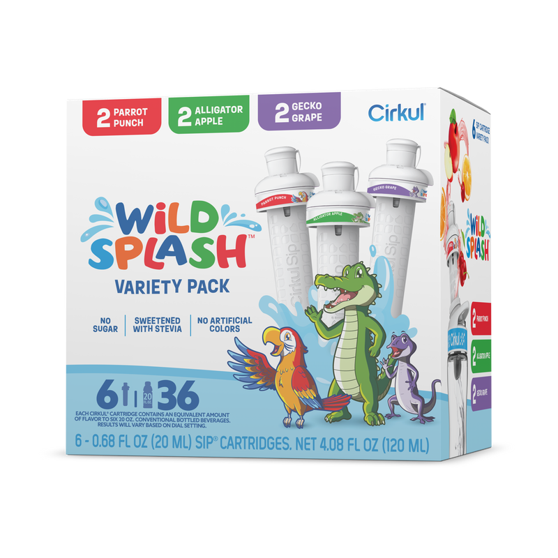 Natural Fruit Flavored Wild Splash 6-Pack Variety Pack 2TB7 - Electrolyte Hydration Enhanced Taste Cartridges - Default Title