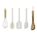 Seamless One-Piece 5-Piece Mini Silicone Utensil Set Durable & Nonstick Safe - Durable Turner & Ladle Utensil Set for Home Chefs - Default Title